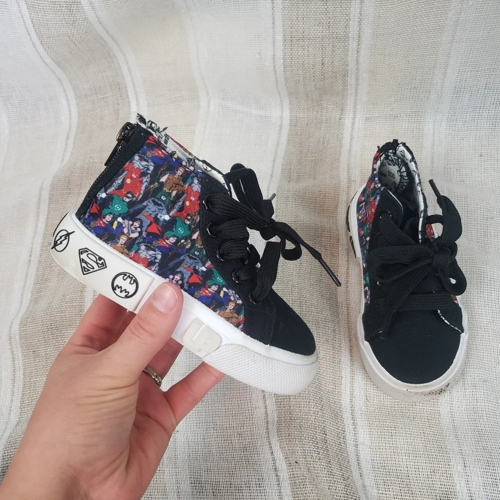 Ground Up Justice League Superhero High Tops Sneakers Black Size 7 DC‎ Comics